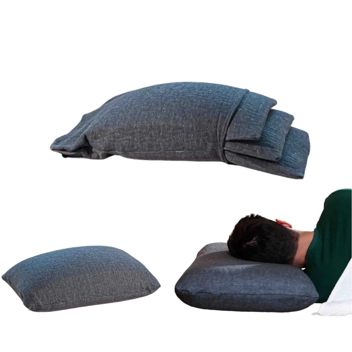 Triple Layer Adjustable Comfort Pillow Regular Pillow The White Willow Midnight Serene 