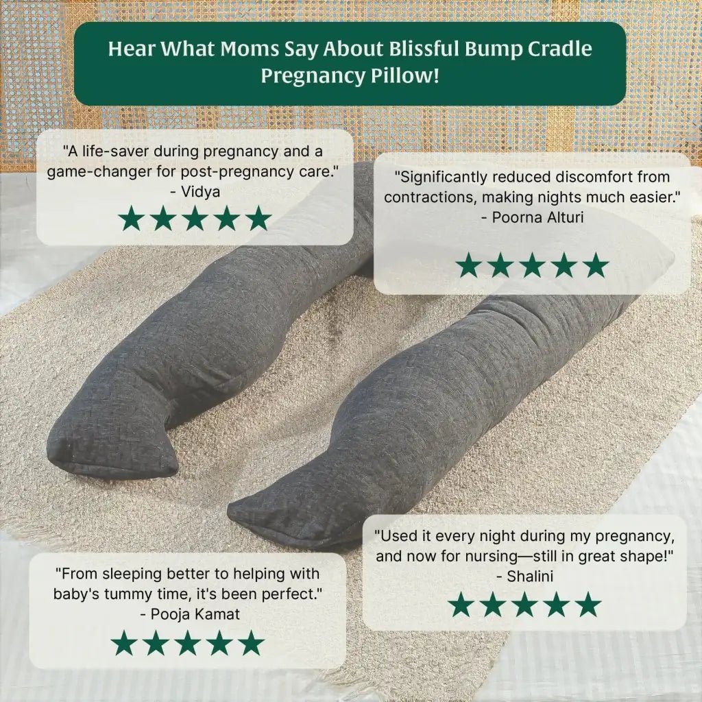 U - Shape Pregnancy Pillow - Blissful Bump Cradle - Pregnancy Pillow - The White Willow