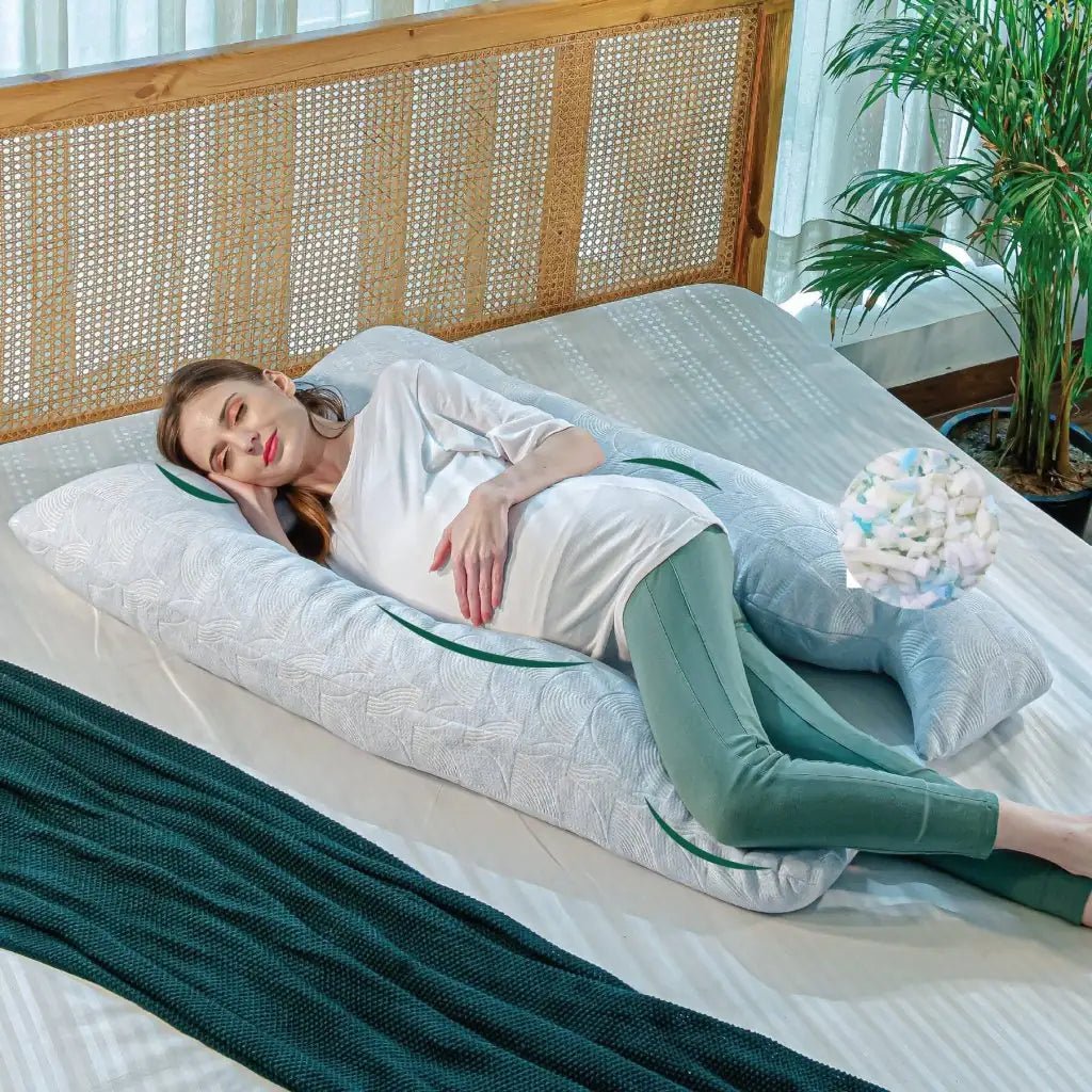 U - Shape Pregnancy Pillow - Blissful Bump Cradle - Pregnancy Pillow - The White Willow