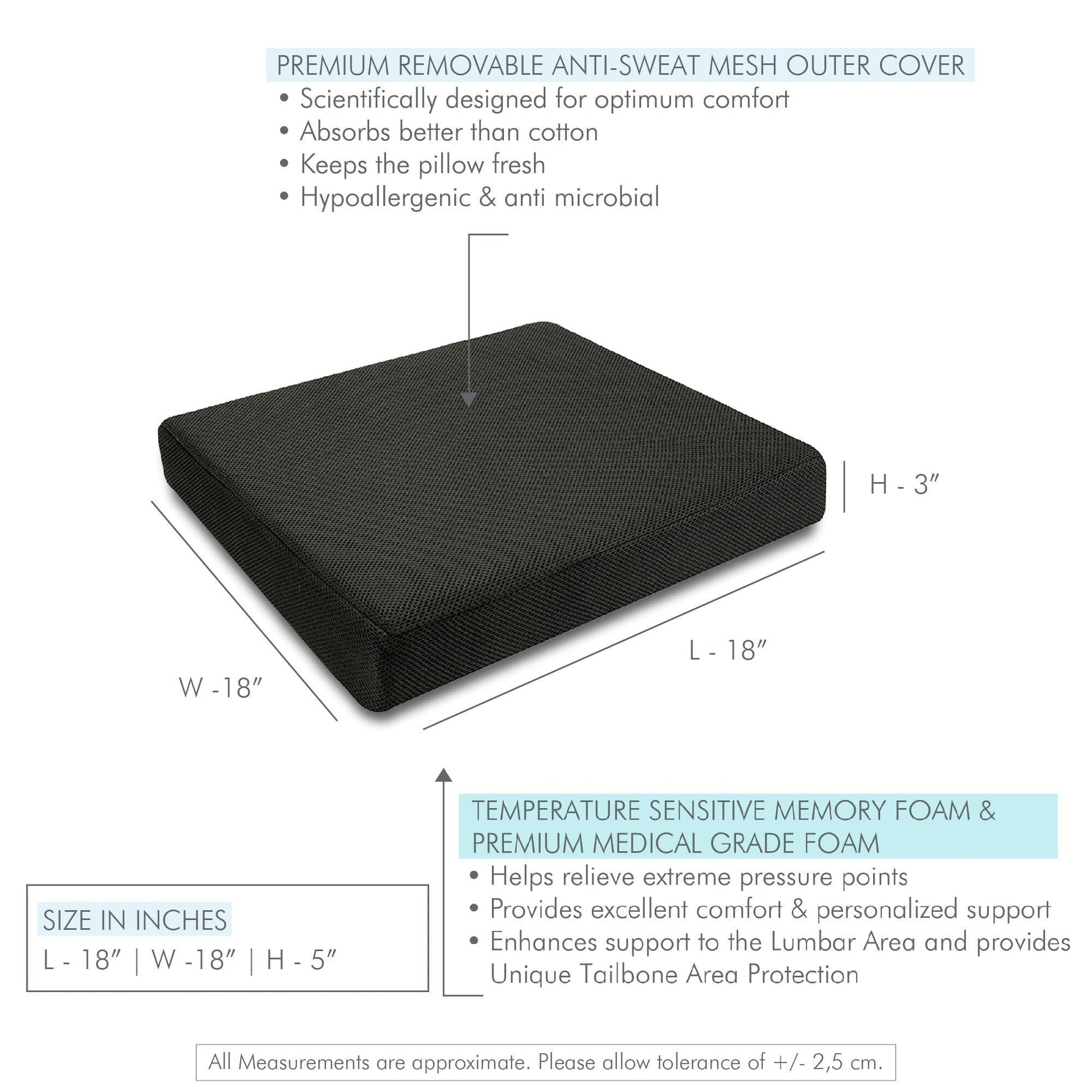Unity - Work From Home Combo - Slim Lumbar Back Seat Cushion & Indoor Square Seat Cushion - 18" x 18" - Medium Firm Combo-Back-Seat The White Willow 