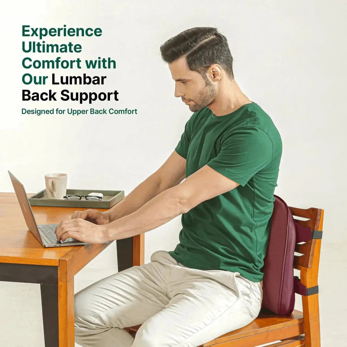 UpperEase Back Comfort Pillow Lumbar Back Support The White Willow 