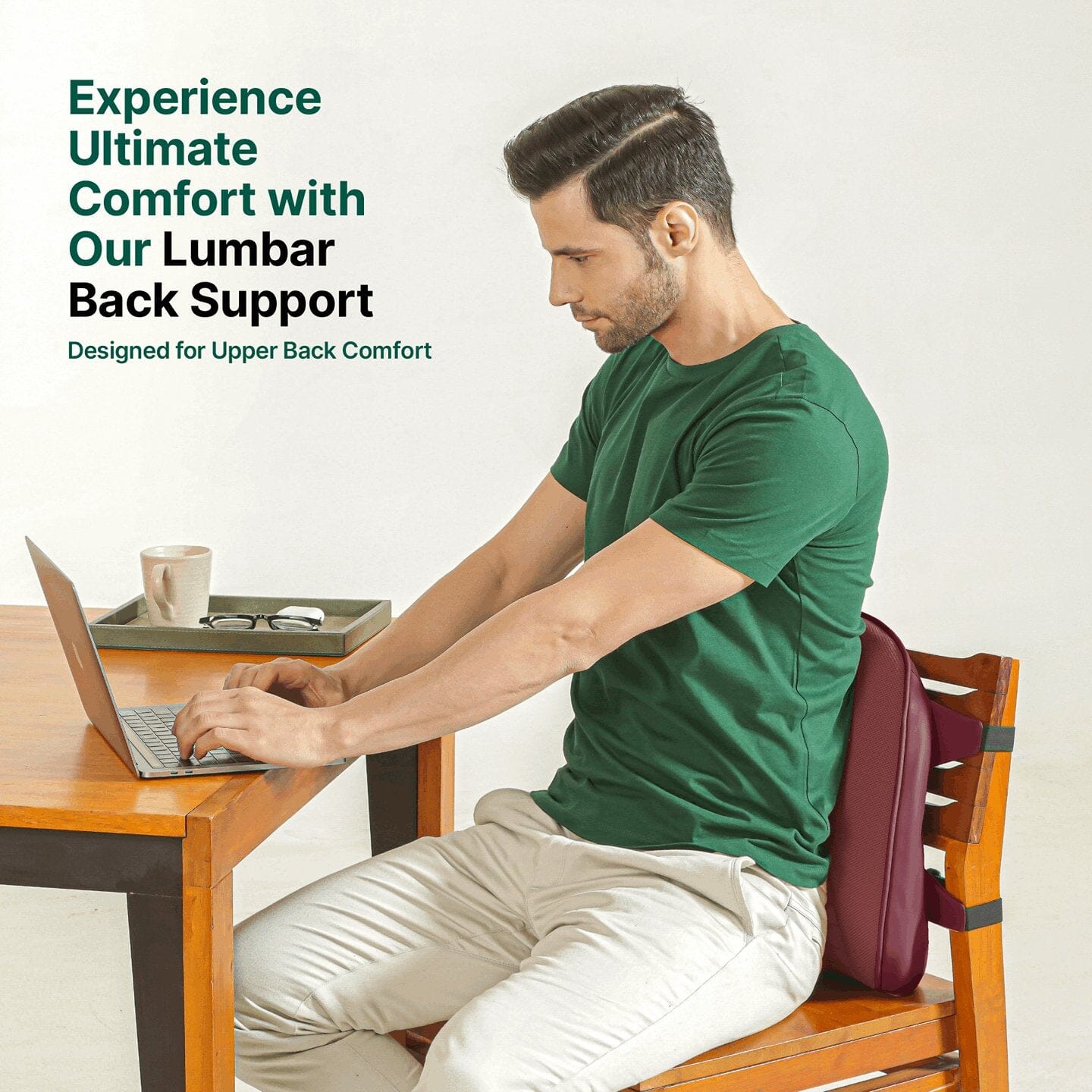UpperEase Back Comfort Pillow Lumbar Back Support The White Willow 