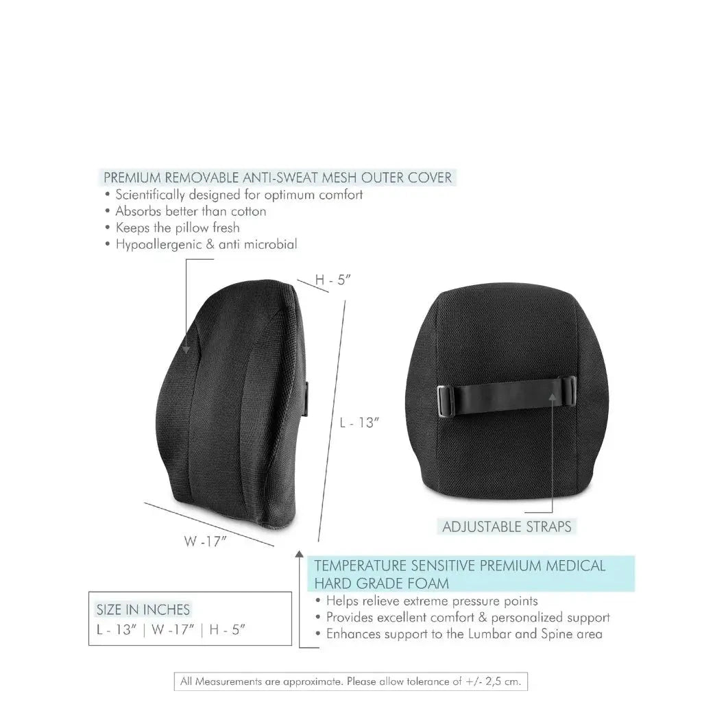 UpperEase Back Comfort Pillow Lumbar Back Support The White Willow 