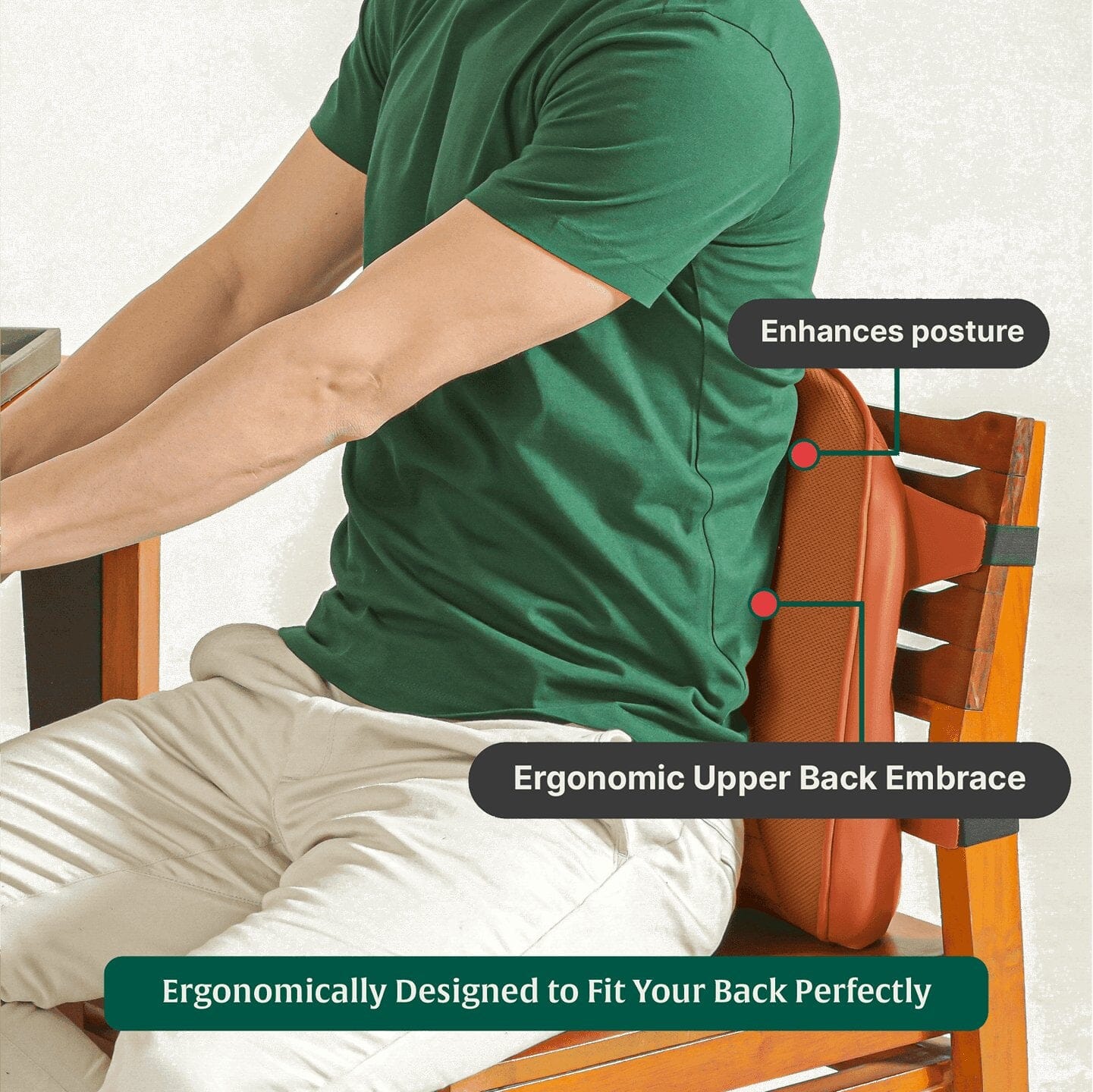 UpperEase Back Comfort Pillow Lumbar Back Support The White Willow 