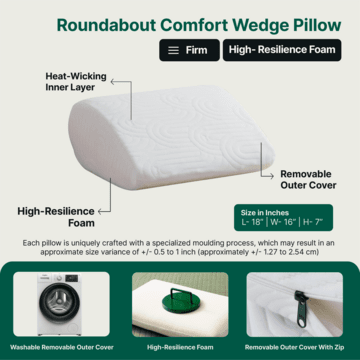 Vesta - Wedge Pillow - Small Size - Round Bed Wedge The White Willow 