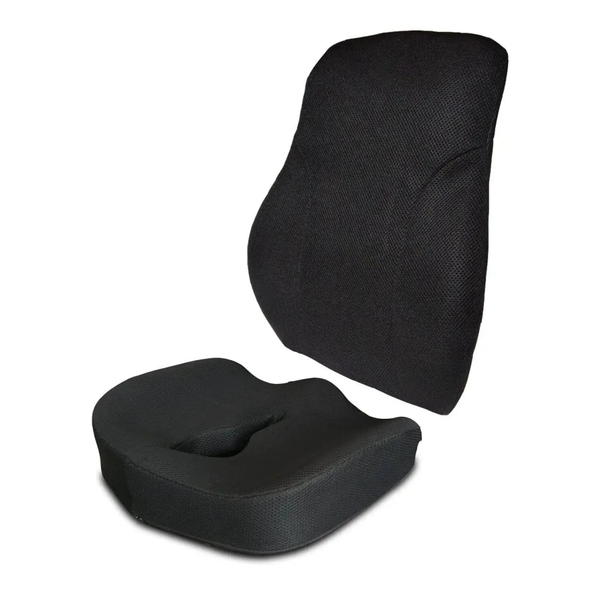 Victor - Work From Home Combo - Lumbar Backrest & Coccyx Tailbone Seat Cushion - Medium Firm - Combo - Back - Seat - The White Willow