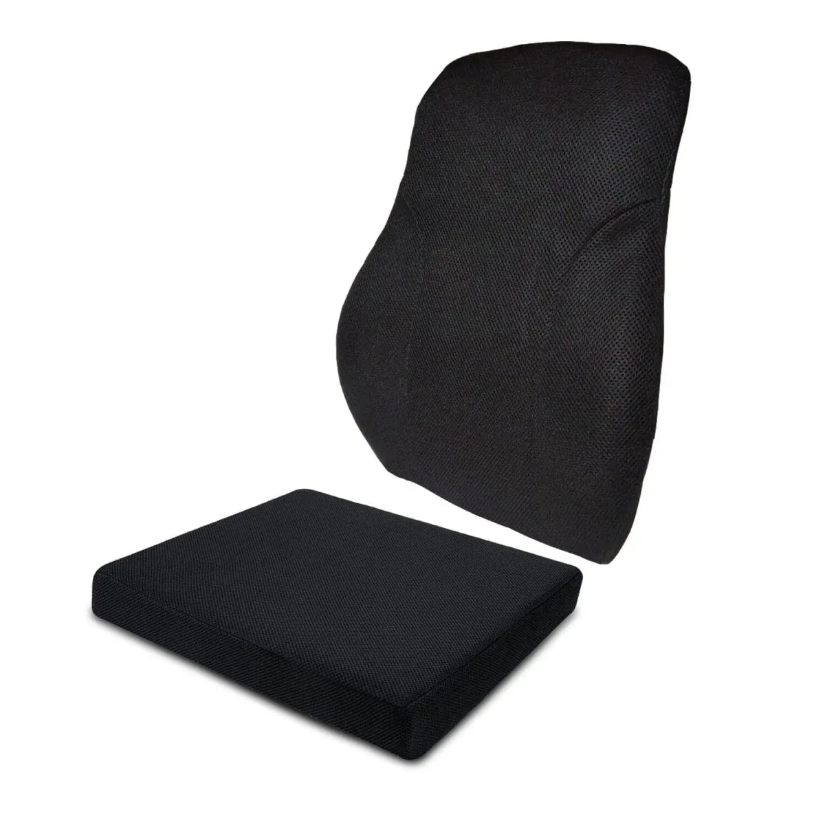 Victor - Work From Home Combo - Lumbar Backrest & Coccyx Tailbone Seat Cushion - Medium Firm - Combo - Back - Seat - The White Willow
