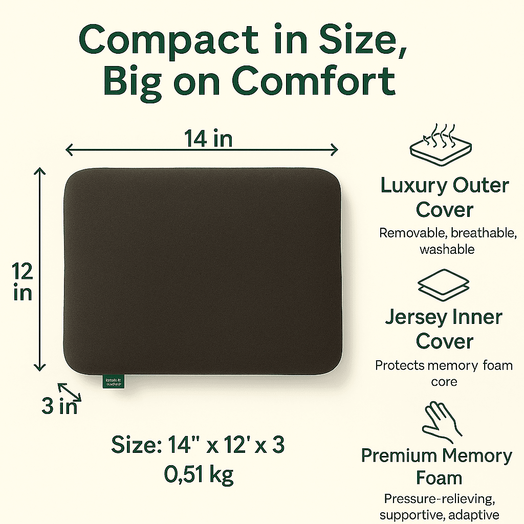 WanderEase Memory Foam Camping Pillow - free gift - Hidden - The White Willow