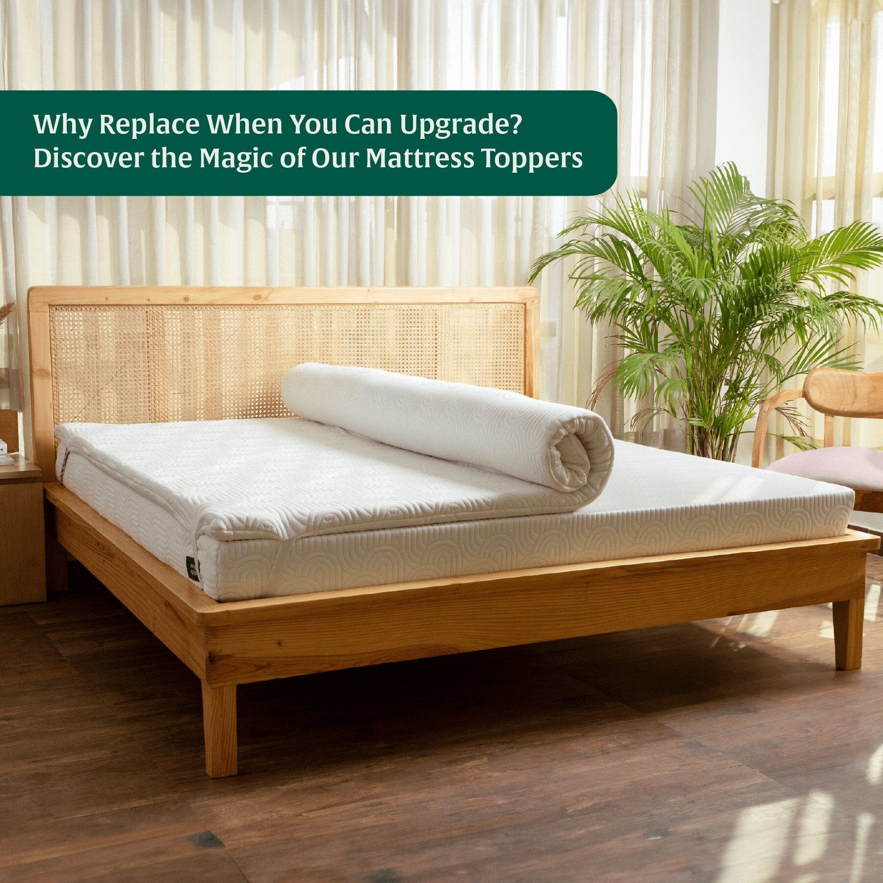 WhisperSleep Single Bed Size Mattress Topper The White Willow 