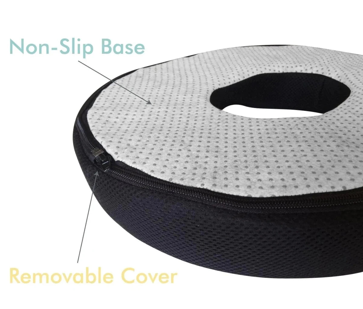 Wingman - Work From Home Combo - Memory Foam Lumbar Backrest Pillow & HR Foam Donut Shaped Seat Cushion - Medium Firm Combo-Back-Seat The White Willow 