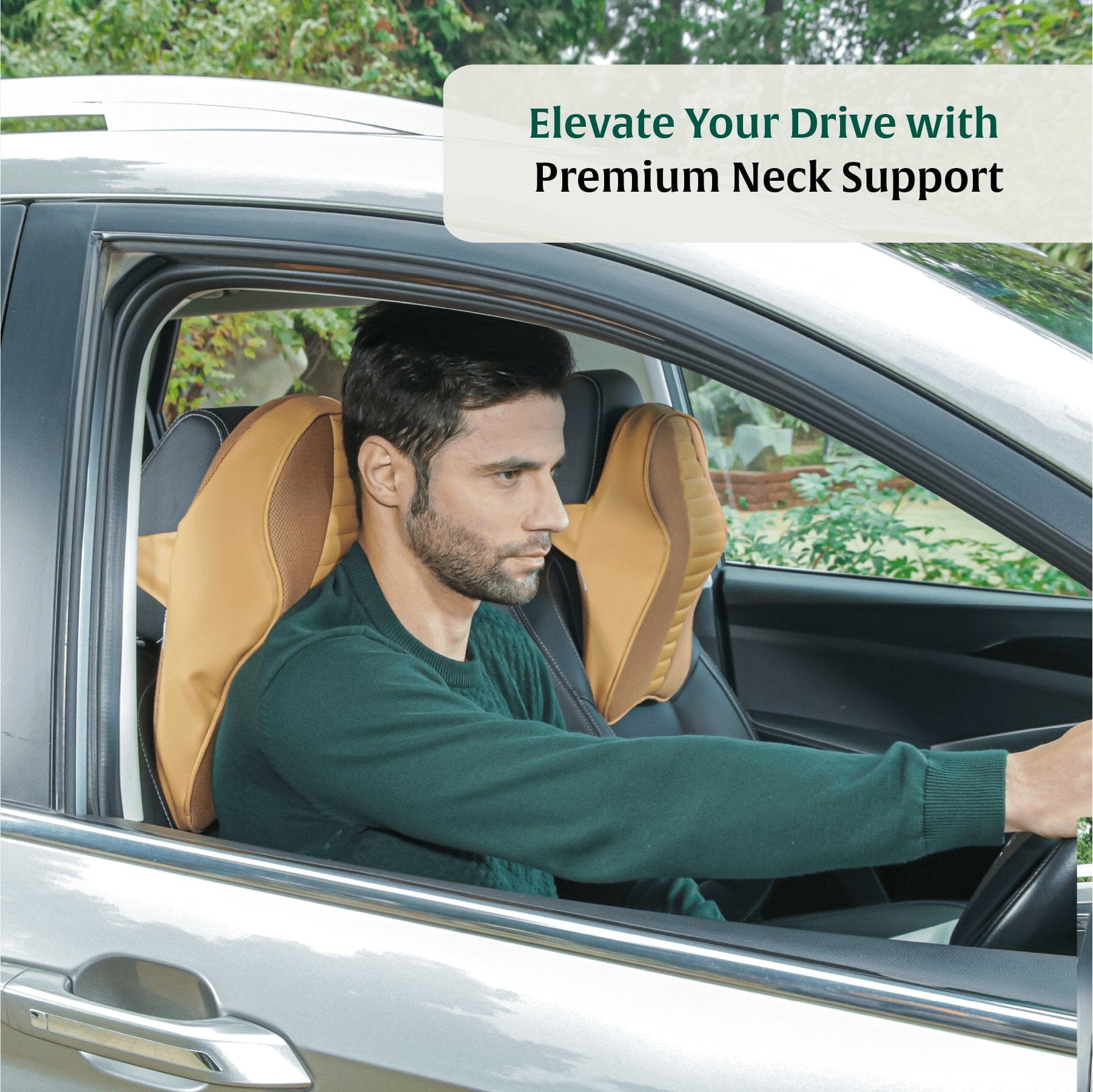 Zencurve Car Neckrest Travel Pillow The White Willow 