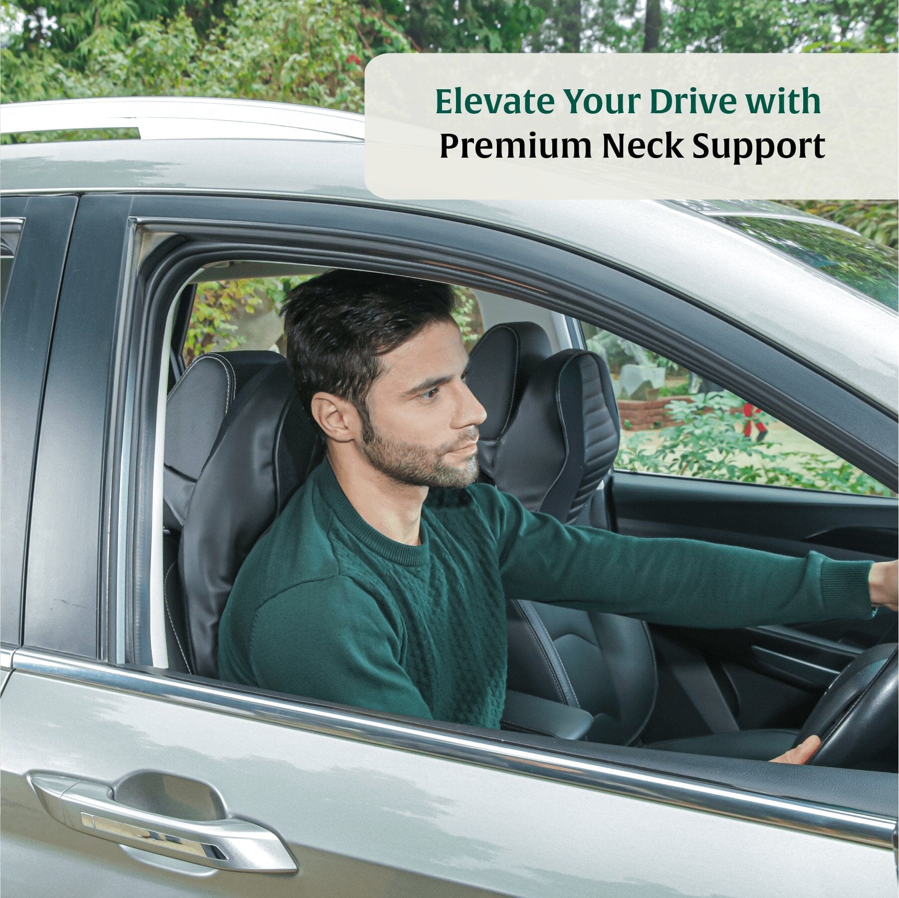 Zencurve Car Neckrest Travel Pillow The White Willow 