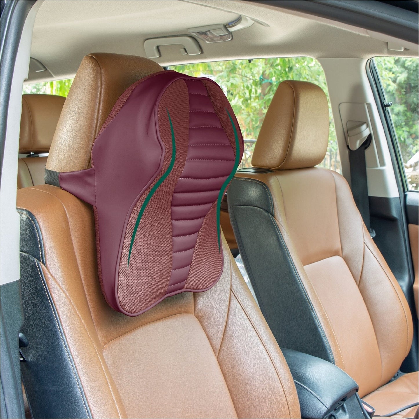 Zencurve Car Neckrest Travel Pillow The White Willow Berry 1 