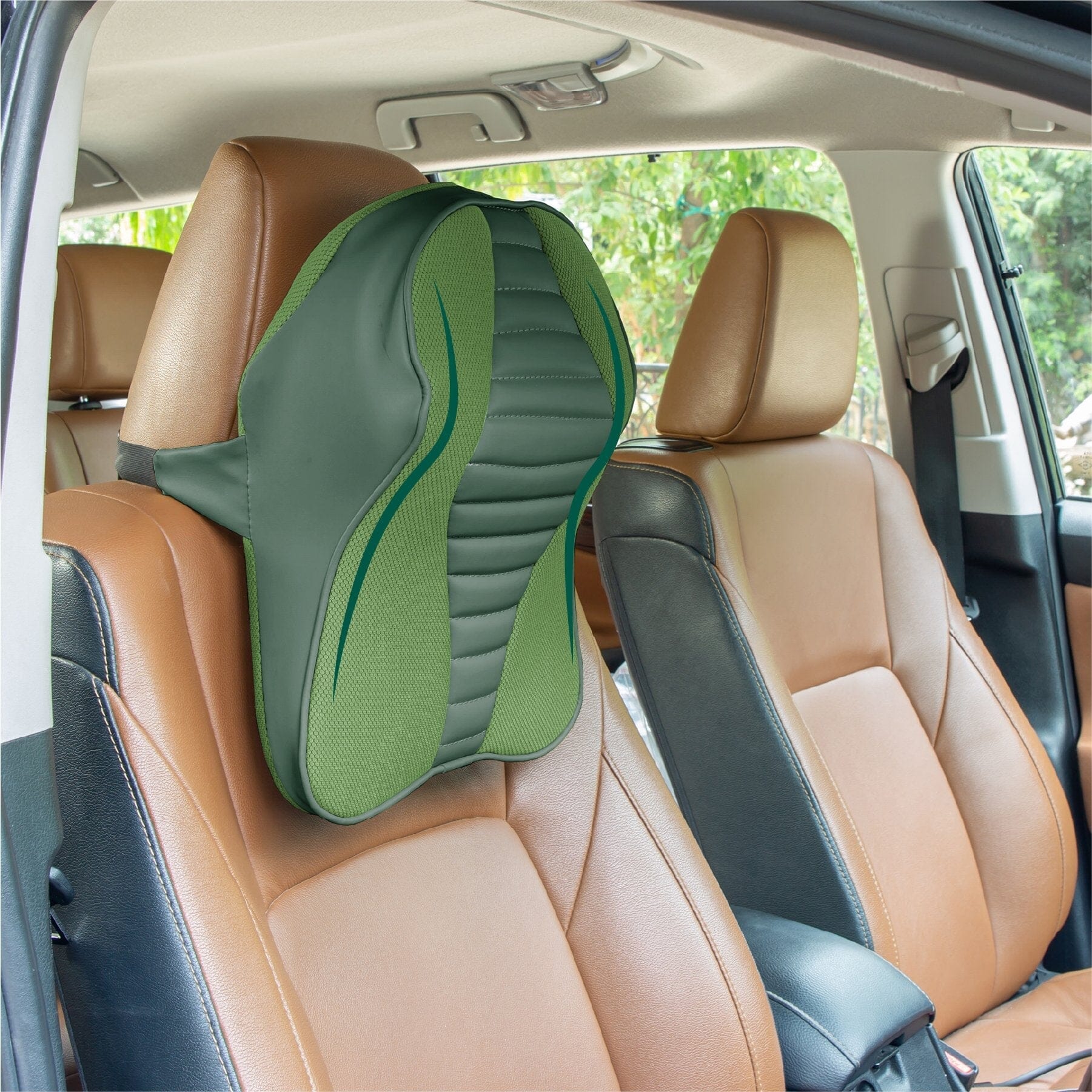 Zencurve Car Neckrest Travel Pillow The White Willow Forest 1 
