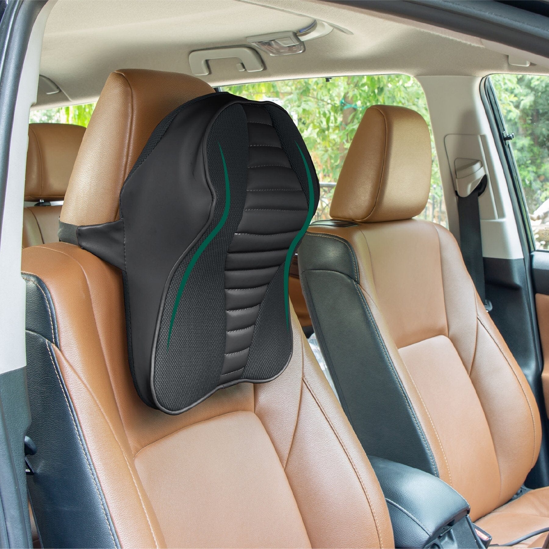 Zencurve Car Neckrest Travel Pillow The White Willow Midnight 1 