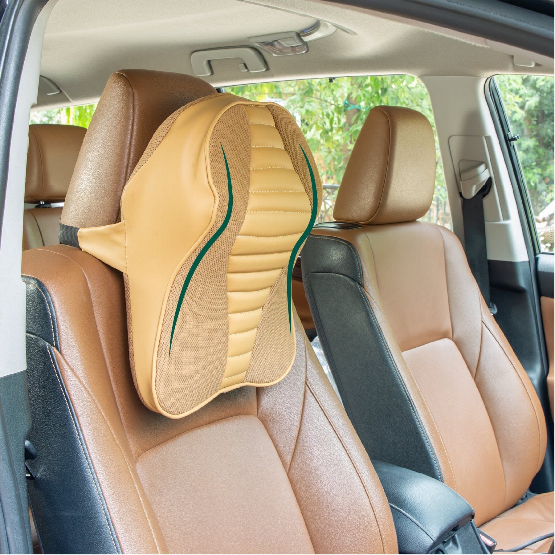 Zencurve Car Neckrest Travel Pillow The White Willow Sunshine 1 