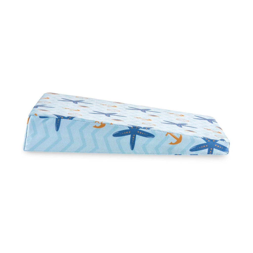 Aqua - Soft Foam - Baby Full Size Crib Wedge Pillow - Special Inclined - Medium Firm - The White Willow