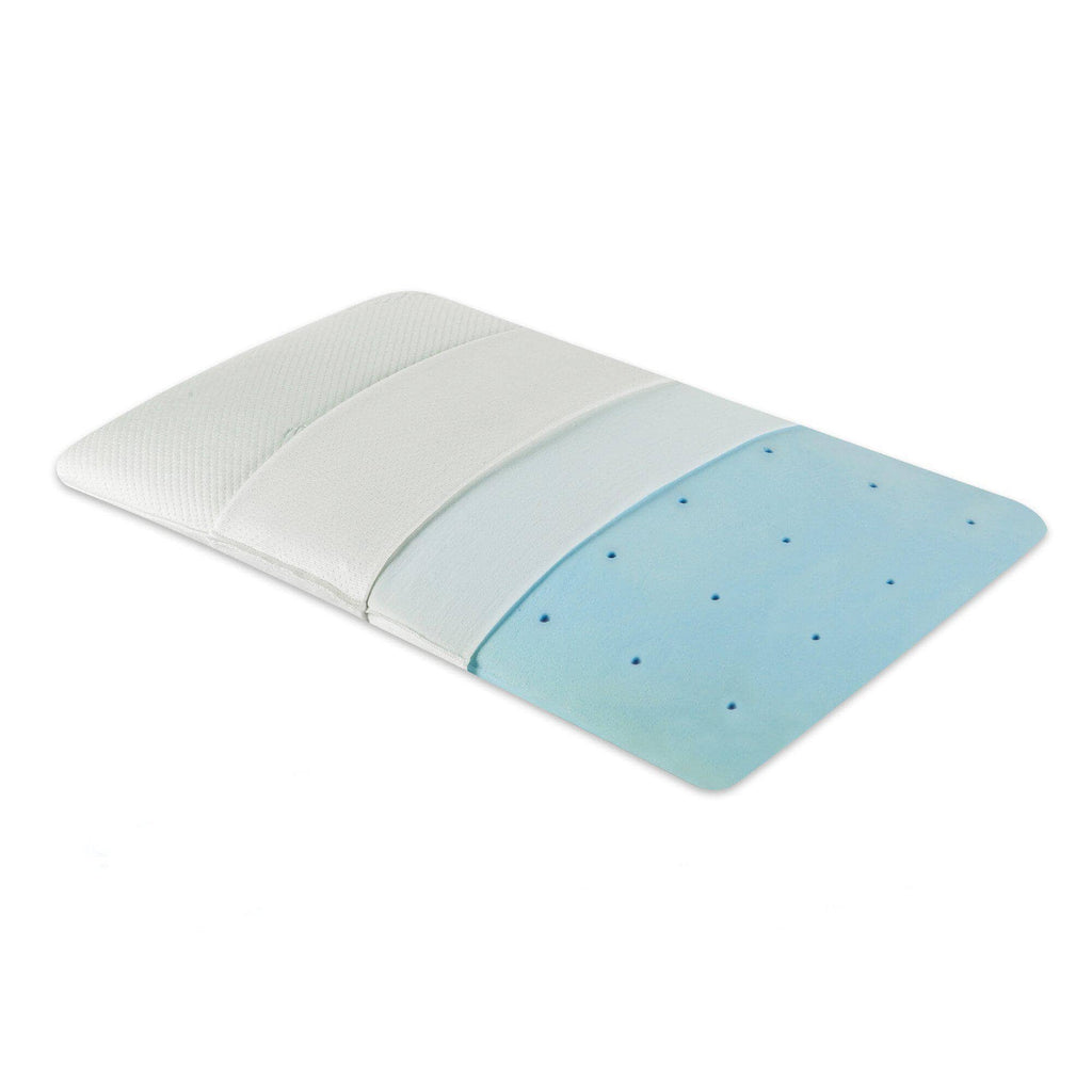 Aspen - Cooling Gel Memory Foam Pillow - Regular - Medium Firm Pillows The White Willow 1.5"H-Standard Size-Ultra Low Height White Pack of 1