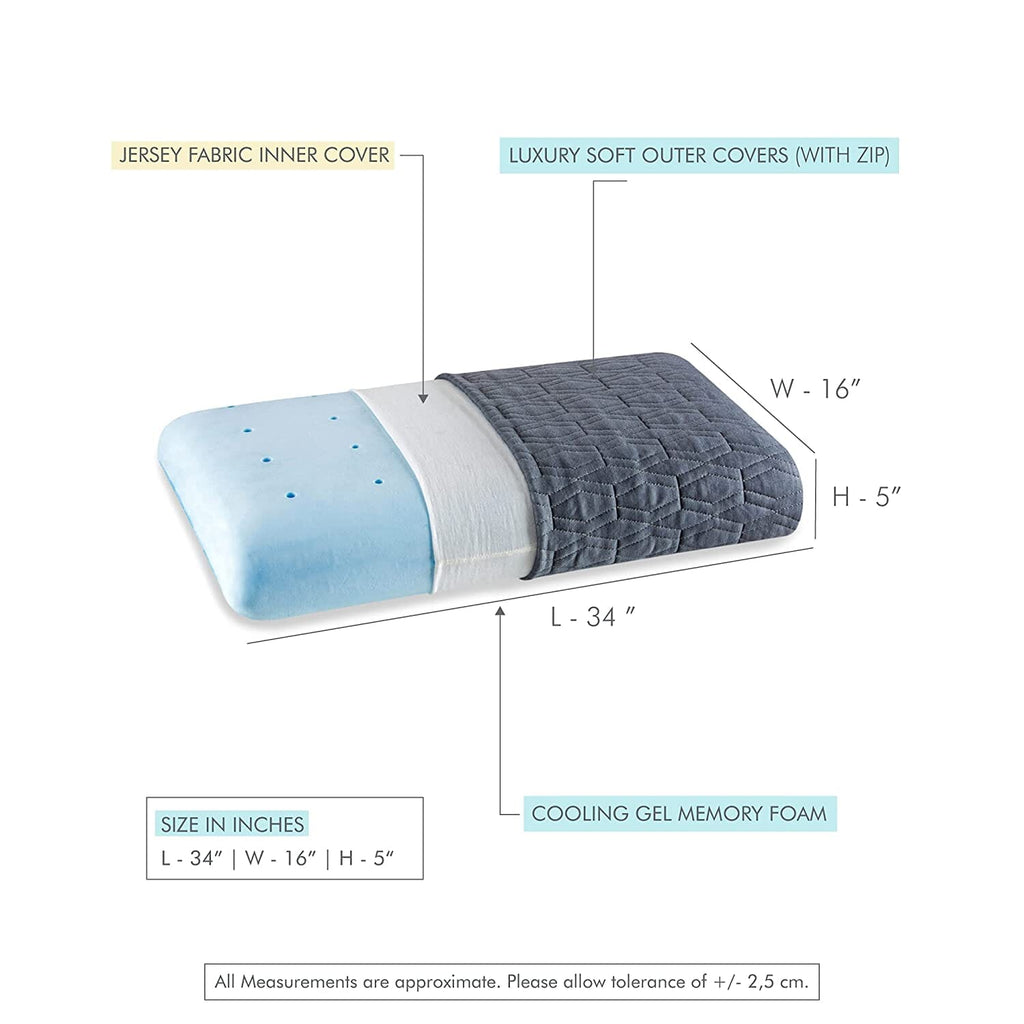 Aspen - Cooling Gel Memory Foam Pillow - Regular - Medium Firm Regular Pillow The White Willow 