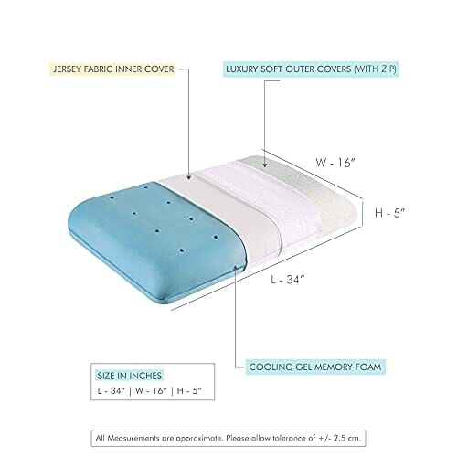 Aspen - Cooling Gel Memory Foam Pillow - Regular - Medium Firm Regular Pillow The White Willow 