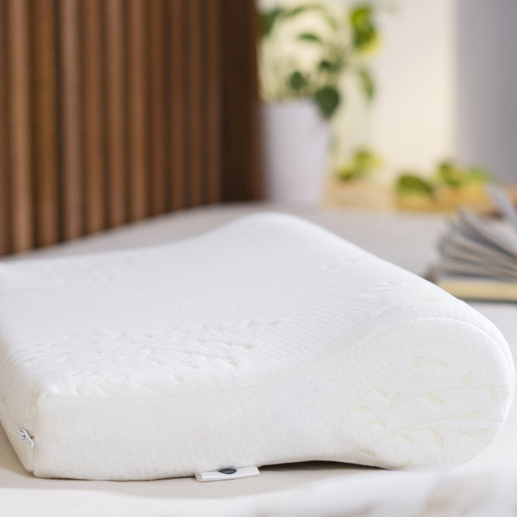 Balsam - HR Foam Neck Support Pillow - Contour Profile - Firm Pillows The White Willow Green Memory Foam 