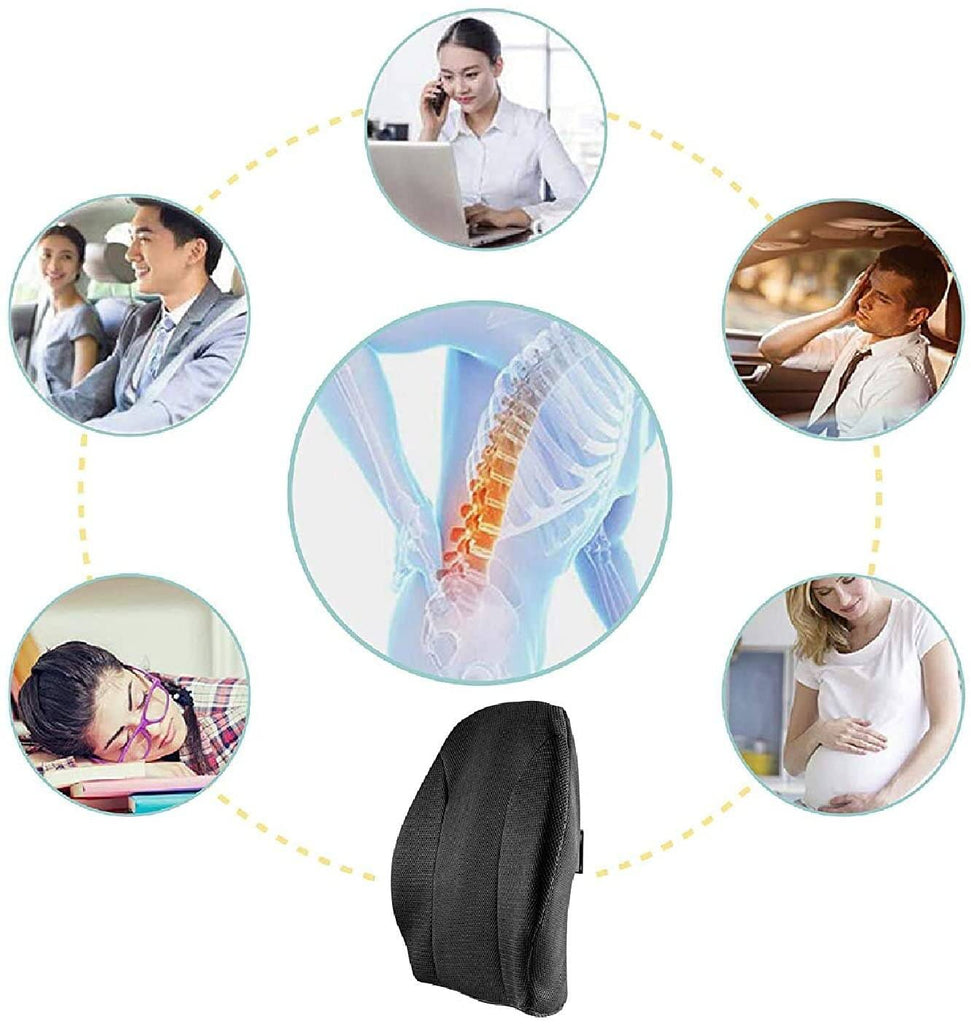 Black Willow - Lumbar Backrest Pillow - Upper Back Support Support The White Willow 