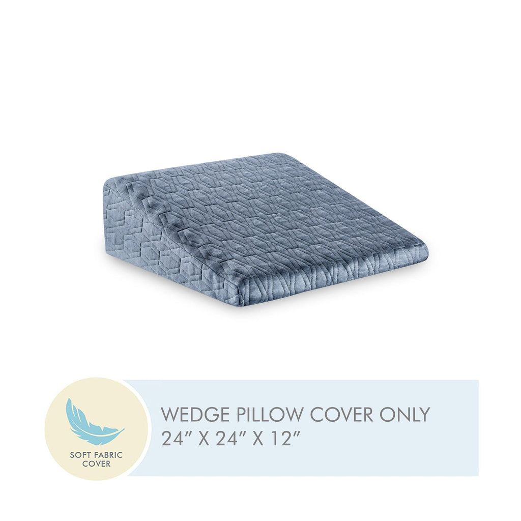 Cooling Gel Memory Foam & HR Foam Bed Wedge Pillow Cover Only Pillow Cover The White Willow 