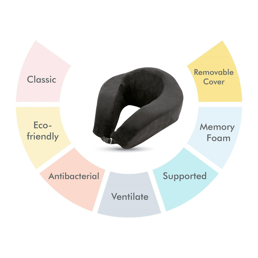 Curlicue - Memory Foam Travel Neck Pillow - Medium Firm - The White Willow