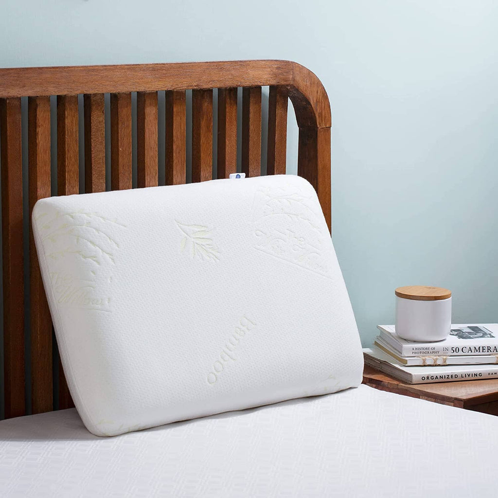 Cypress - Memory Foam Pillow - Regular - Medium Firm Pillows The White Willow 4"H King Size-Medium Height Pack of 1 Green