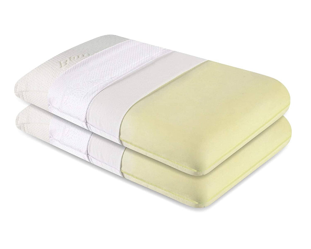 Cypress - Memory Foam Pillow - Regular - Medium Firm Pillows The White Willow 4"H King Size-Medium Height Pack of 2 Green