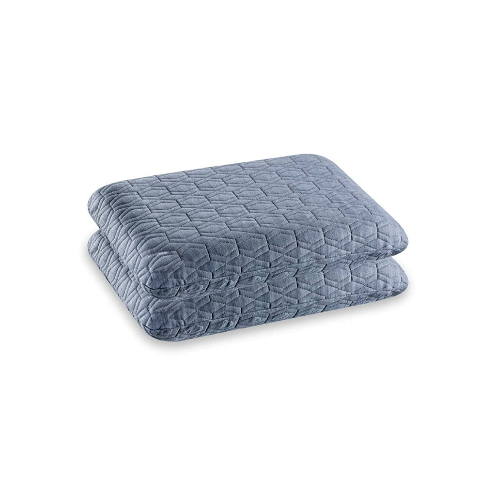 Cypress - Memory Foam Pillow - Regular - Medium Firm Pillows The White Willow 4"H King Size-Medium Height Pack of 2 Grey