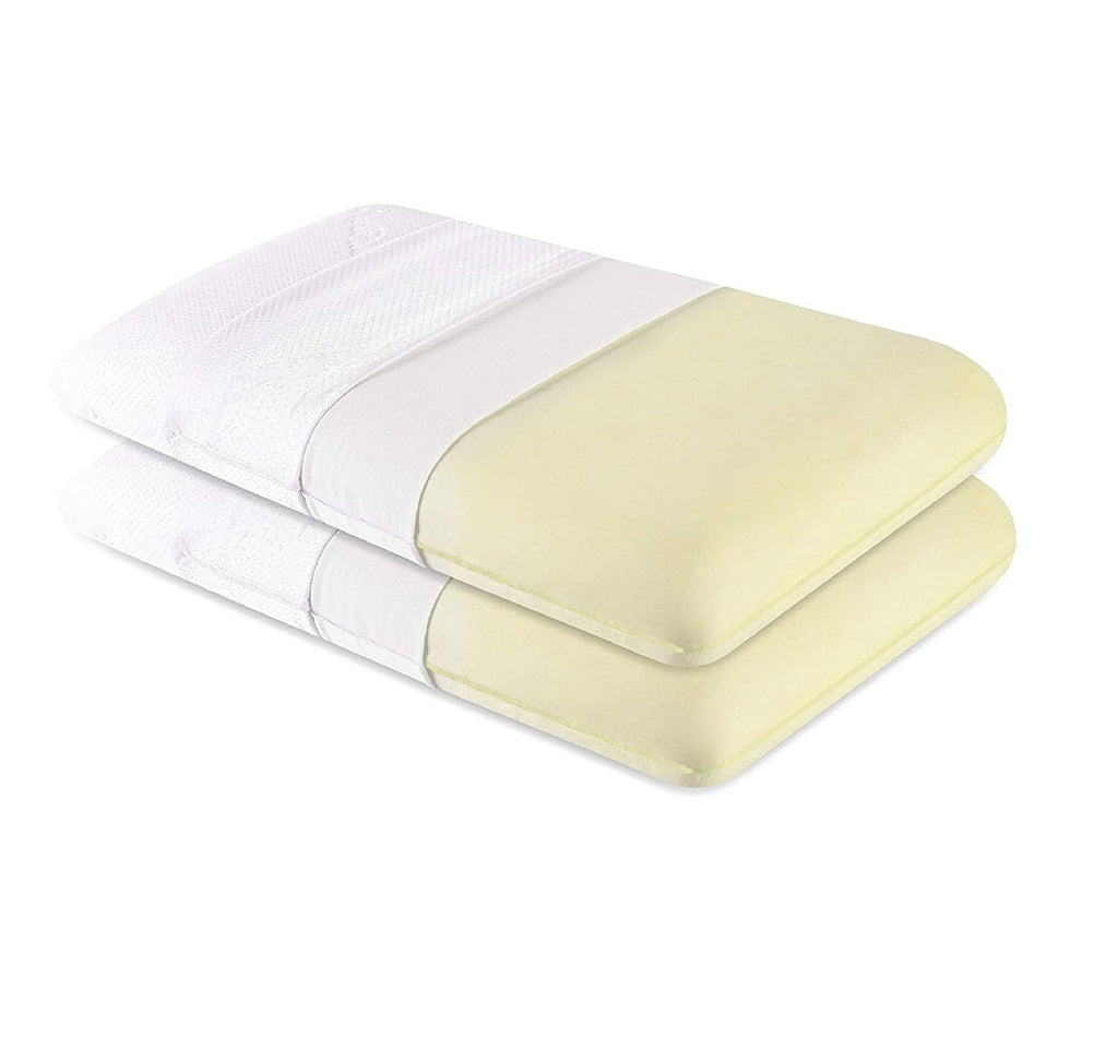 Cypress - Memory Foam Pillow - Regular - Medium Firm Pillows The White Willow 4"H King Size-Medium Height Pack of 2 White