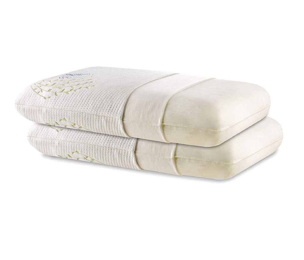 Cypress - Memory Foam Pillow - Regular - Medium Firm Pillows The White Willow 5"H King Size-High Height Pack of 2 Multi