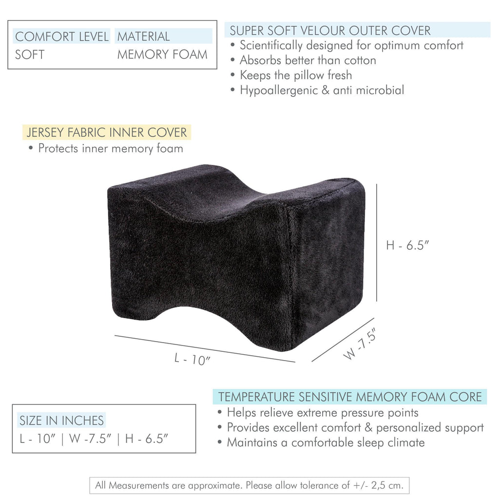 Dewpad - Memory Foam Knee Support Leg Rest Pillow - Medium Firm - The White Willow