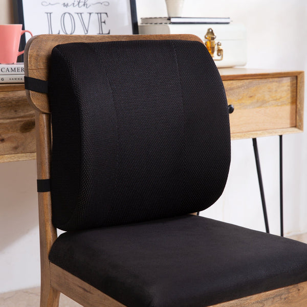Emperor - Lumbar Backrest Pillow - Full Back Support - Firm Support The White Willow Big Above 60 Kgs Black