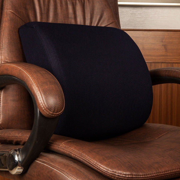 Emperor - Lumbar Backrest Pillow - Full Back Support - Firm Support The White Willow Big Above 60 Kgs Dark Blue
