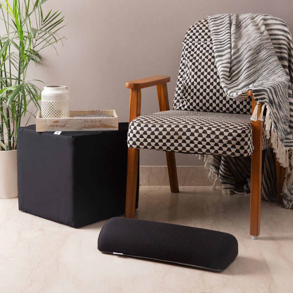 High Resilience (HR) Foam Foot Rest Cushion for Feet & leg Support - Firm The White Willow 