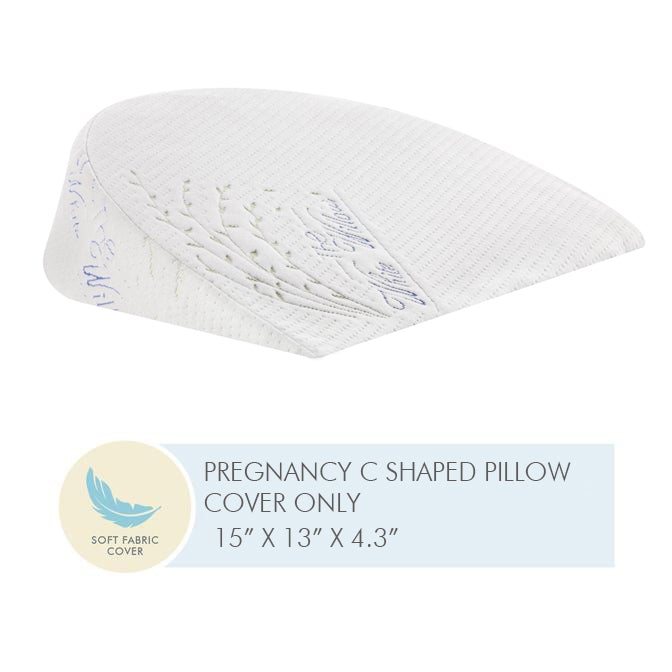 Memory Foam C-Shaped Pregnancy Pillow Cover Only - The White Willow