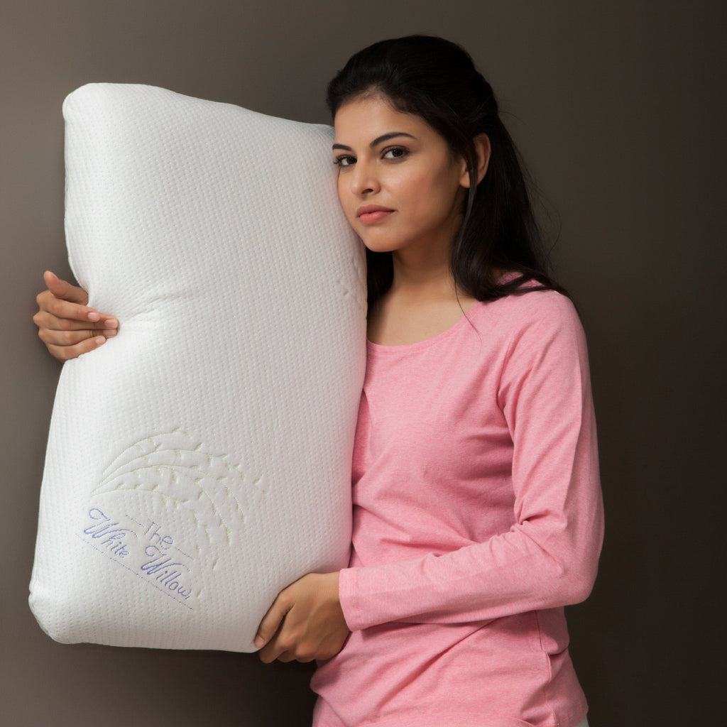 Menage - Family Combo - Memory Foam Pillow, Slim Pillow & Junior Kids Pillow - Soft - The White Willow