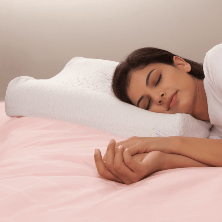 Memory foam pillow outlet with neck support