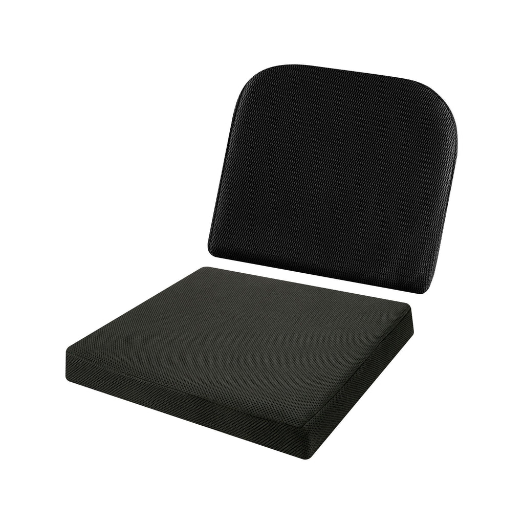 Rigor - Work From Home Combo - Slim Lumbar Back Seat Cushion & Indoor Square Seat Cushion- 18" x 18" - Medium Firm - The White Willow