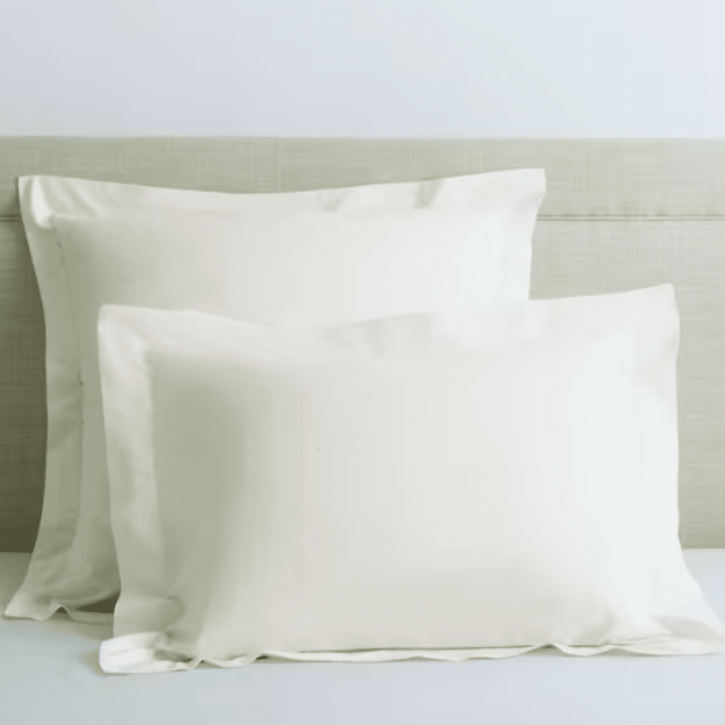 Premium Organic Cotton Pillow Covers- Pack of 2 The White Willow 27L x 20W Inches Ivory 