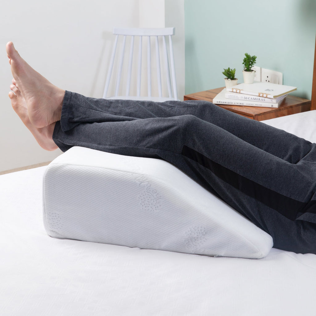 High resilient Platform Wedge Memory Foam pillow for leg pain-The White  Willow.