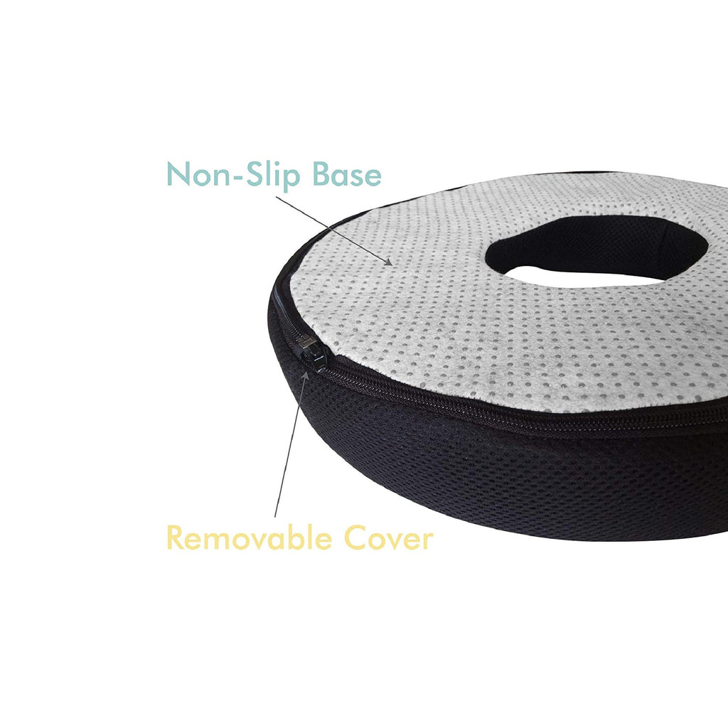 Sky - HR Foam Donut Shaped Seat Cushion - Tailbone and Lumbar Support - Firm - The White Willow