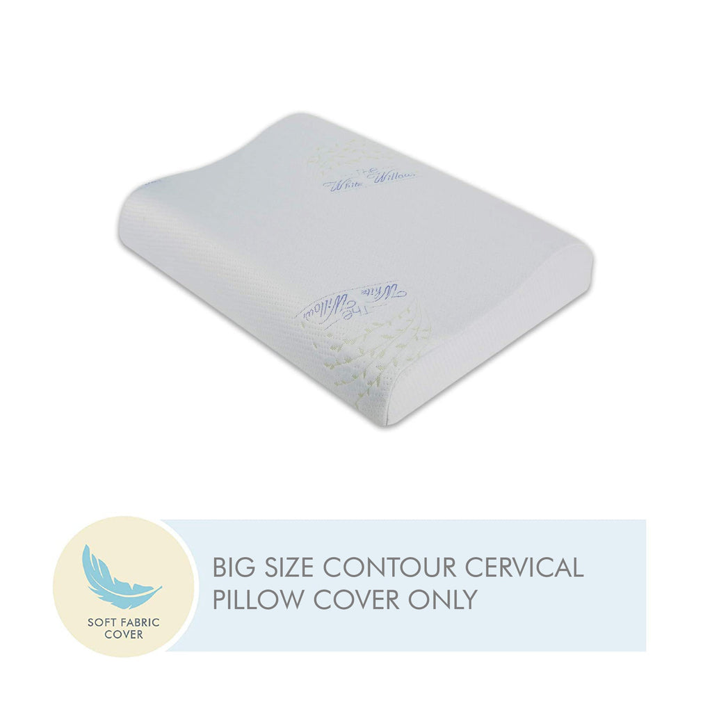 Soft Fabric Contour Cervical Pillows Cover Only - The White Willow