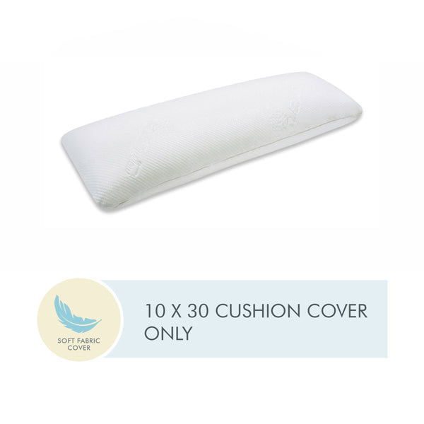 Soft Fabric Cushion Cover Only With Zip Closure - 10" x 30" - The White Willow