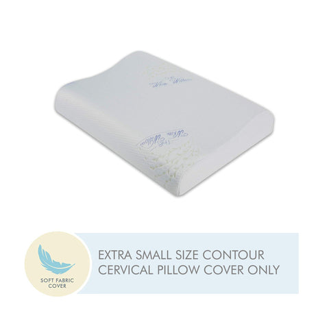 Soft Fabric Contour Cervical Pillows Cover Only - The White Willow