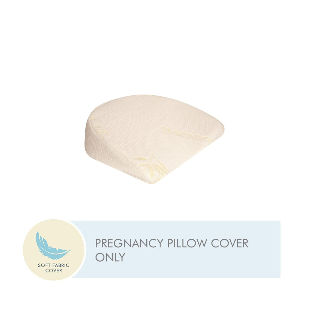 Soft Foam - C Shaped Baby Crib Wedge Pillow - Special Inclined - Cover Only Pillow Cover The White Willow Green 