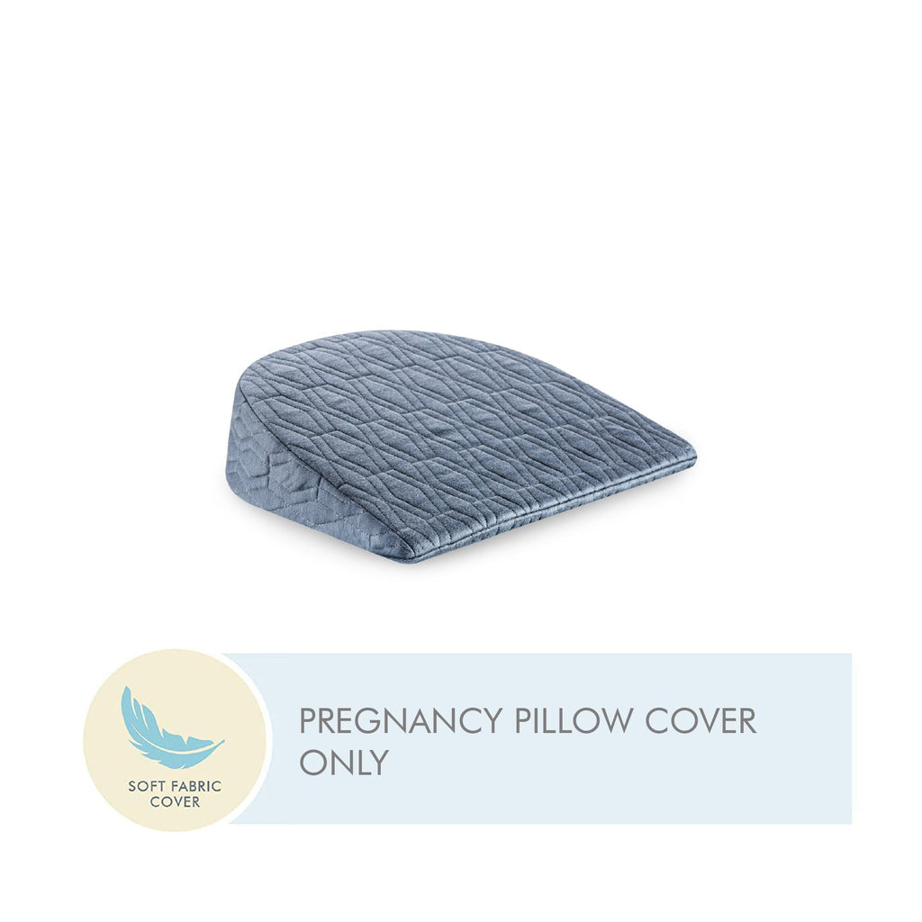 Soft Foam - C Shaped Baby Crib Wedge Pillow - Special Inclined - Cover Only Pillow Cover The White Willow Grey 