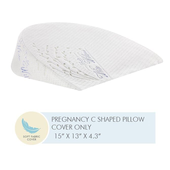 Soft Foam - C Shaped Baby Crib Wedge Pillow - Special Inclined - Cover Only Pillow Cover The White Willow Multi 